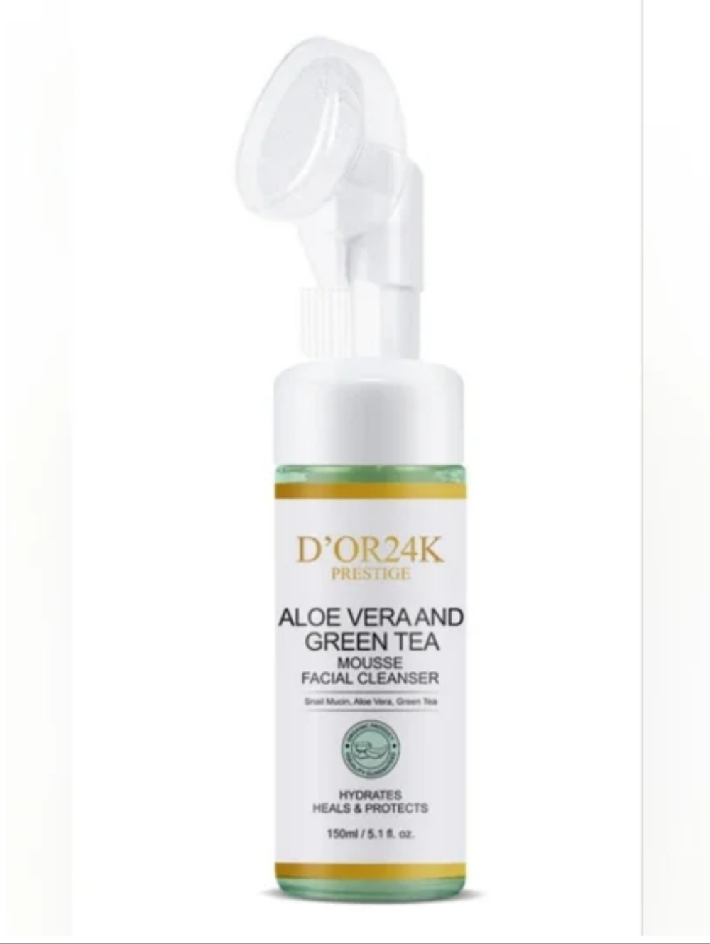 D’OR24K Aloe Vera & Green Tea – Mousse Facial Cleanser. 150ml NWT